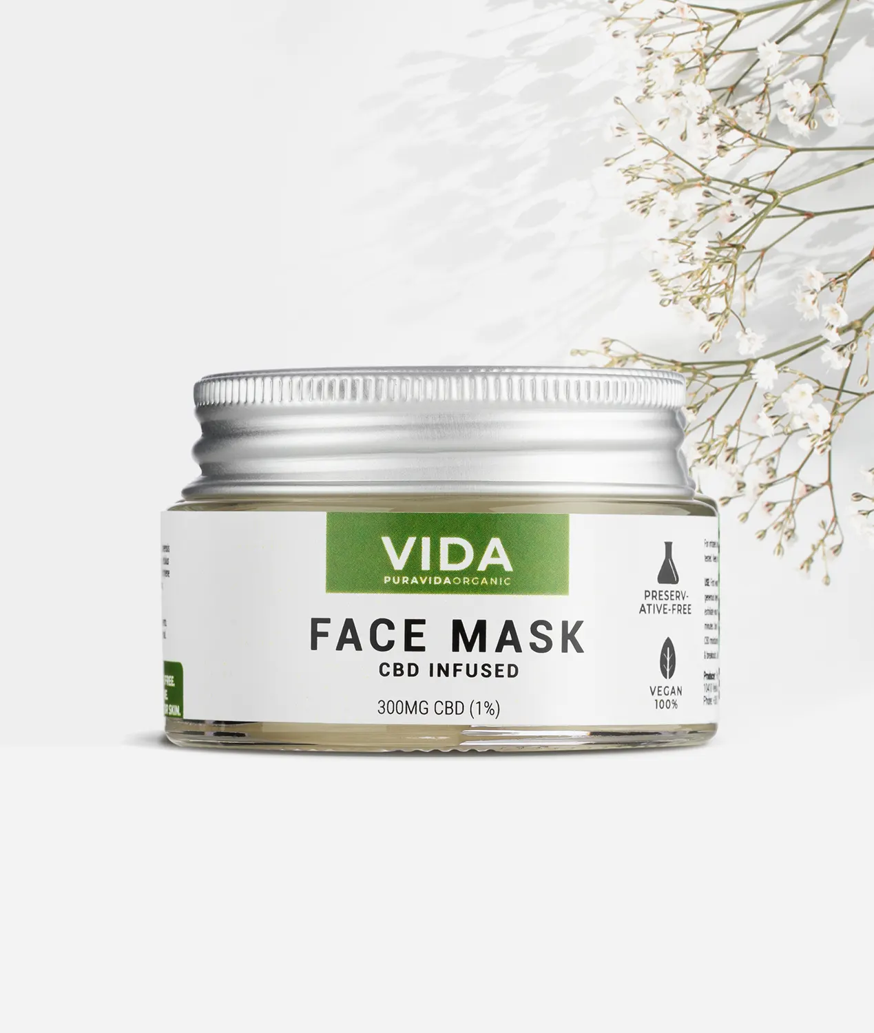 CBD Face Mask - 30ml (300mg CBD) - Pura Vida Organic